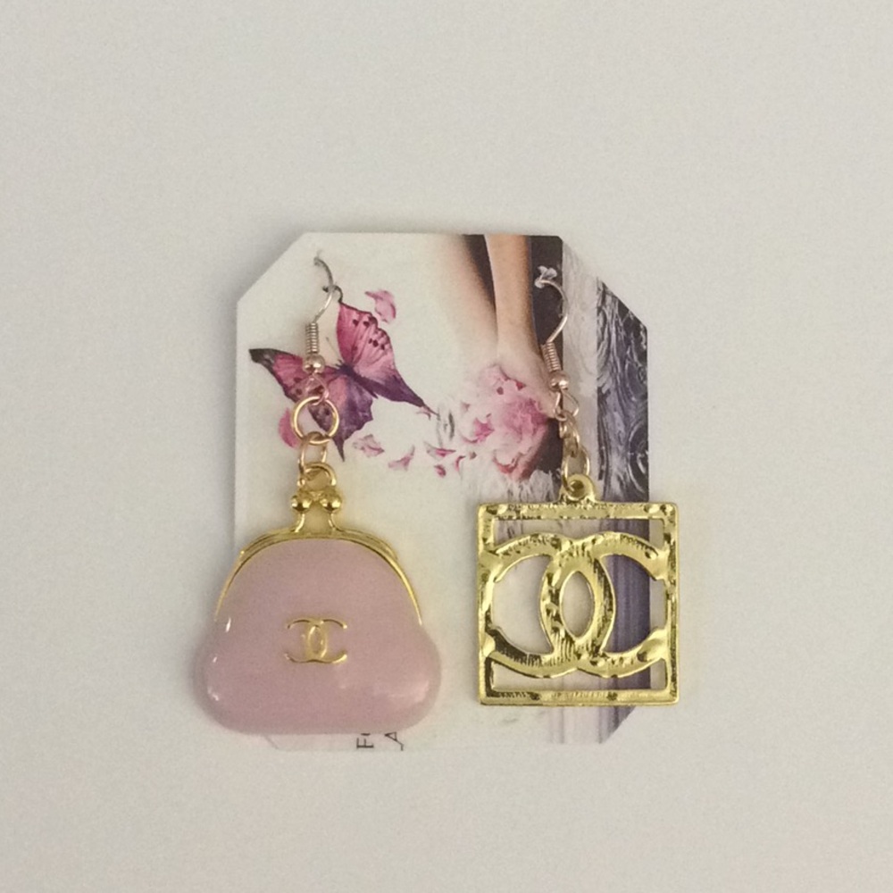 a multi color fashion gold plated earrings 💕💕#2